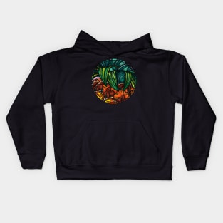 Colorful pineapple art Kids Hoodie